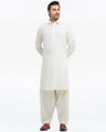 Men's Cream Kurta Shalwar - EMTKS5-41149