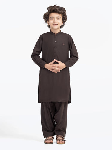 Boy's Chocolate Brown Kurta Shalwar - EBTKS5-4028