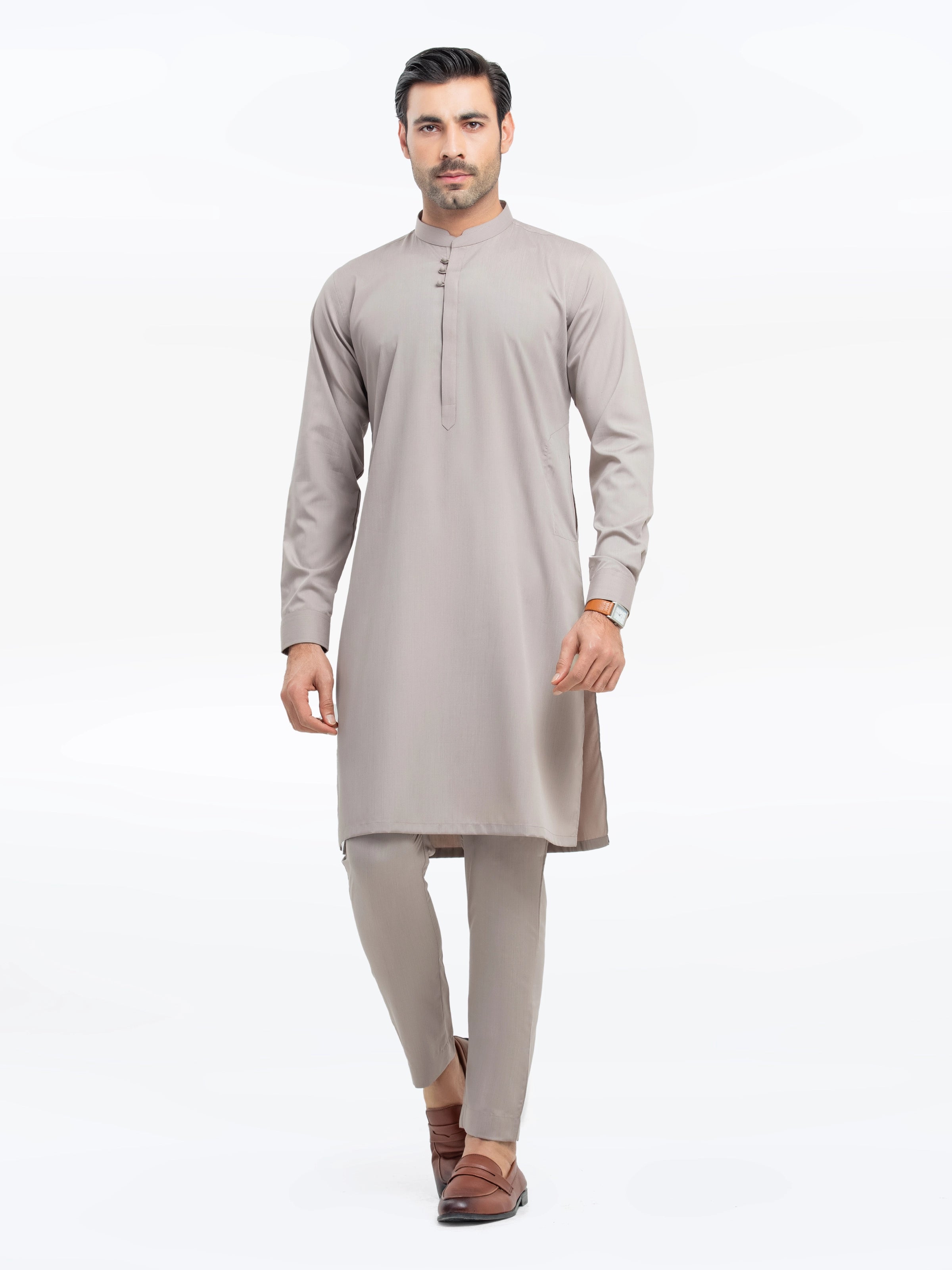 Men's Light Coffee Kurta Pajama - EMTKPT5-055