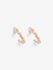 Embellished Zircon Hoop Earrings - EAWE5-130