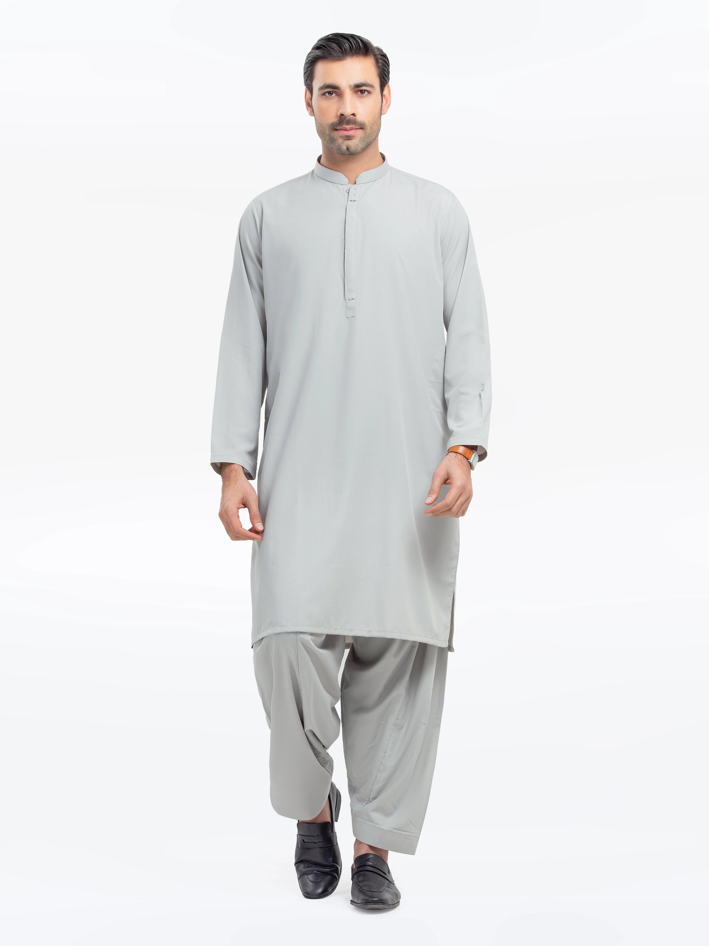 Men's Light Sage Kurta Shalwar - EMTKS25-41153