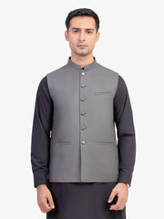 Men's Dark Olive Waist Coat - EMTWCP5-35971