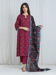 Printed Khaddar Suit - EWU6A3-37069-3P