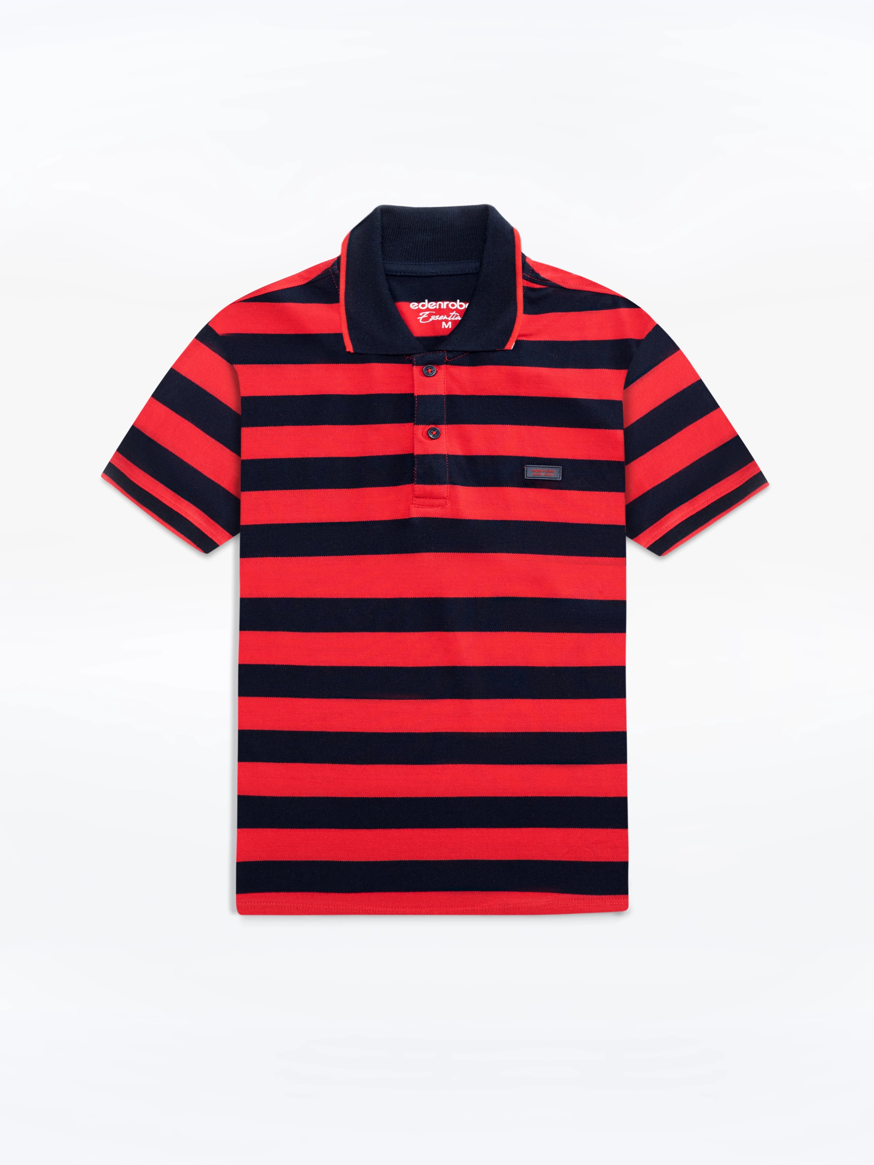 Men's Red & Blue Polo Shirt - EMTPS5-074