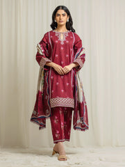 Unstitched Embroidered Lawn Suit - EWU6V1-33013-3P