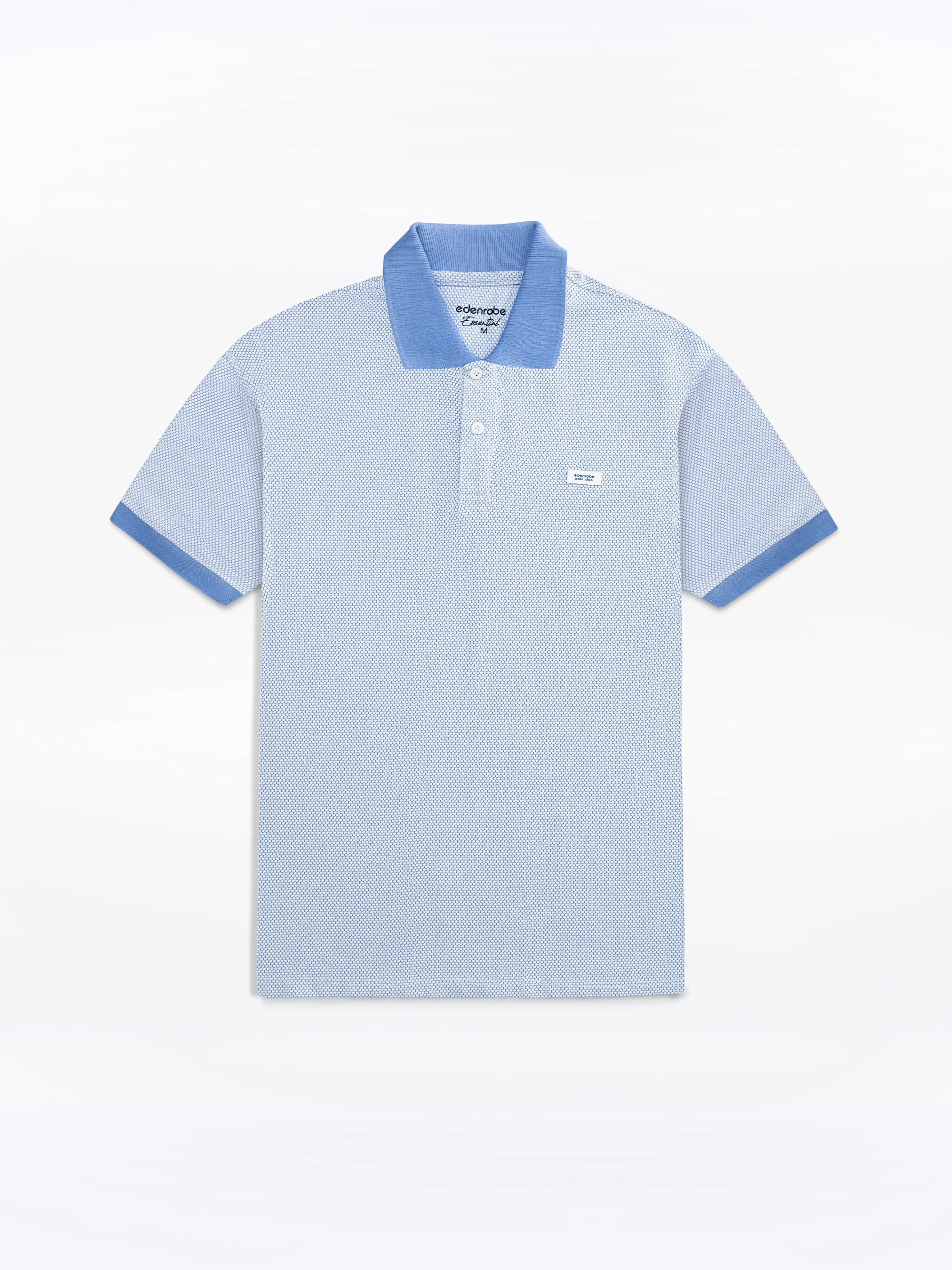 Men's Blue & White Polo Shirt - EMTPS5-071