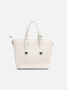 Women's Off White Crossbody Satchel Bag - EAWHB5-035