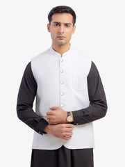 Men's Off White Waist Coat - EMTWCP5-35994