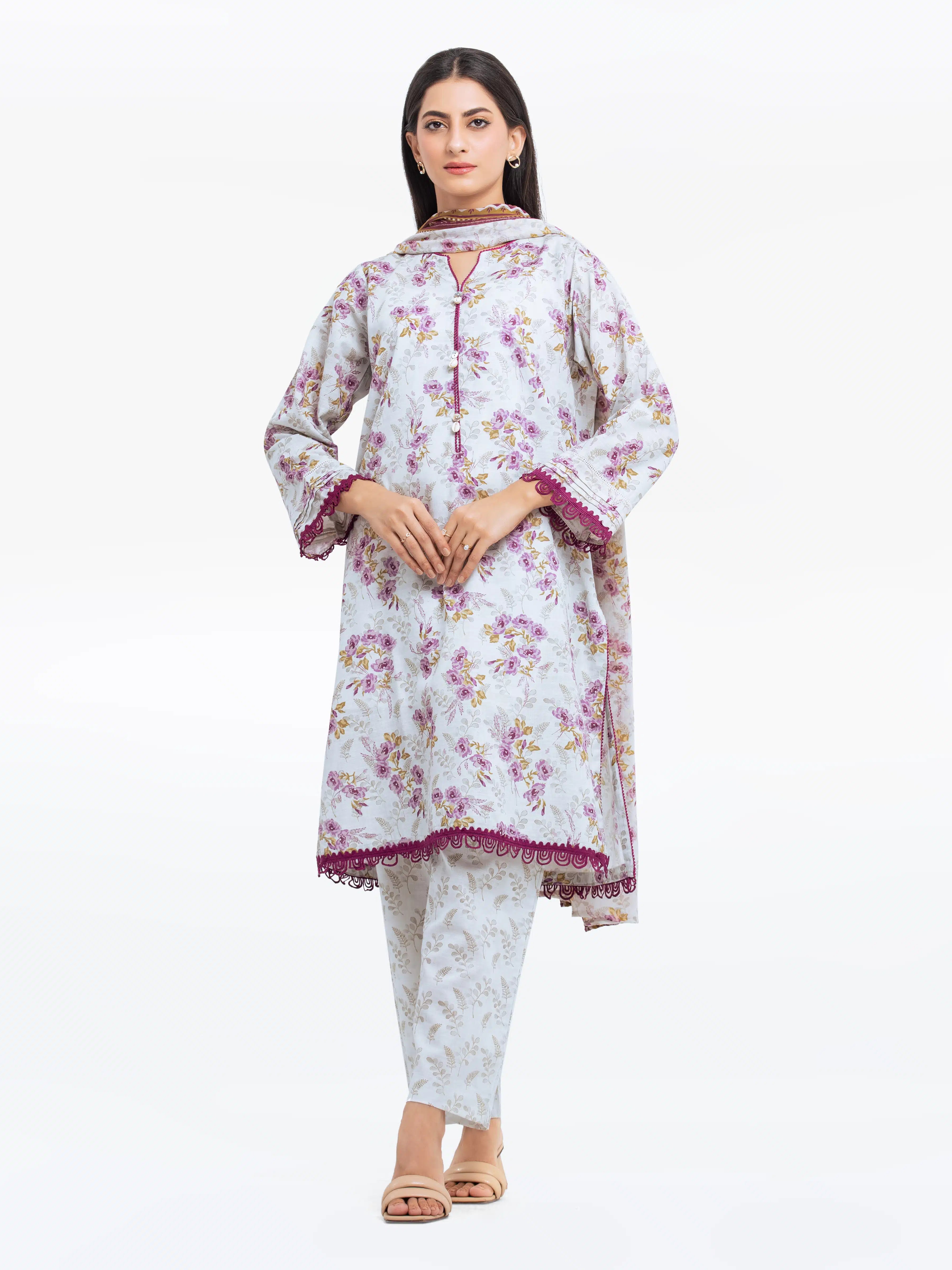 Pret 3Pc Printed Khaddar Suit - EWTKP24-81492-3P