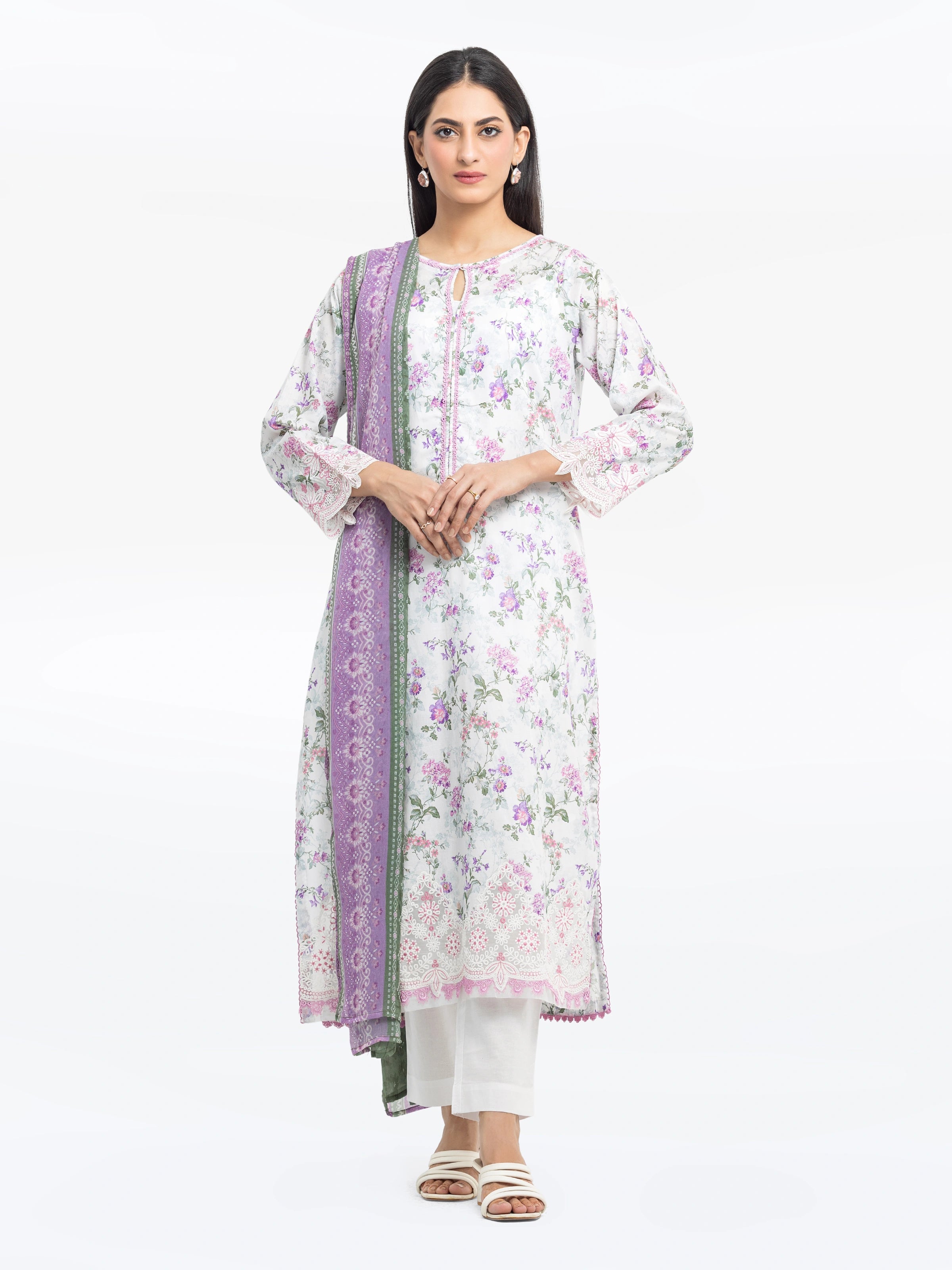 Pret 3Pc Embroidered Lawn Suit - EWTKE24-81150-3P