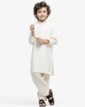 Boy's Cream Kurta Shalwar - EBTKS25-4006