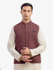 Men's Maroon Waist Coat - EMTWC5-35955