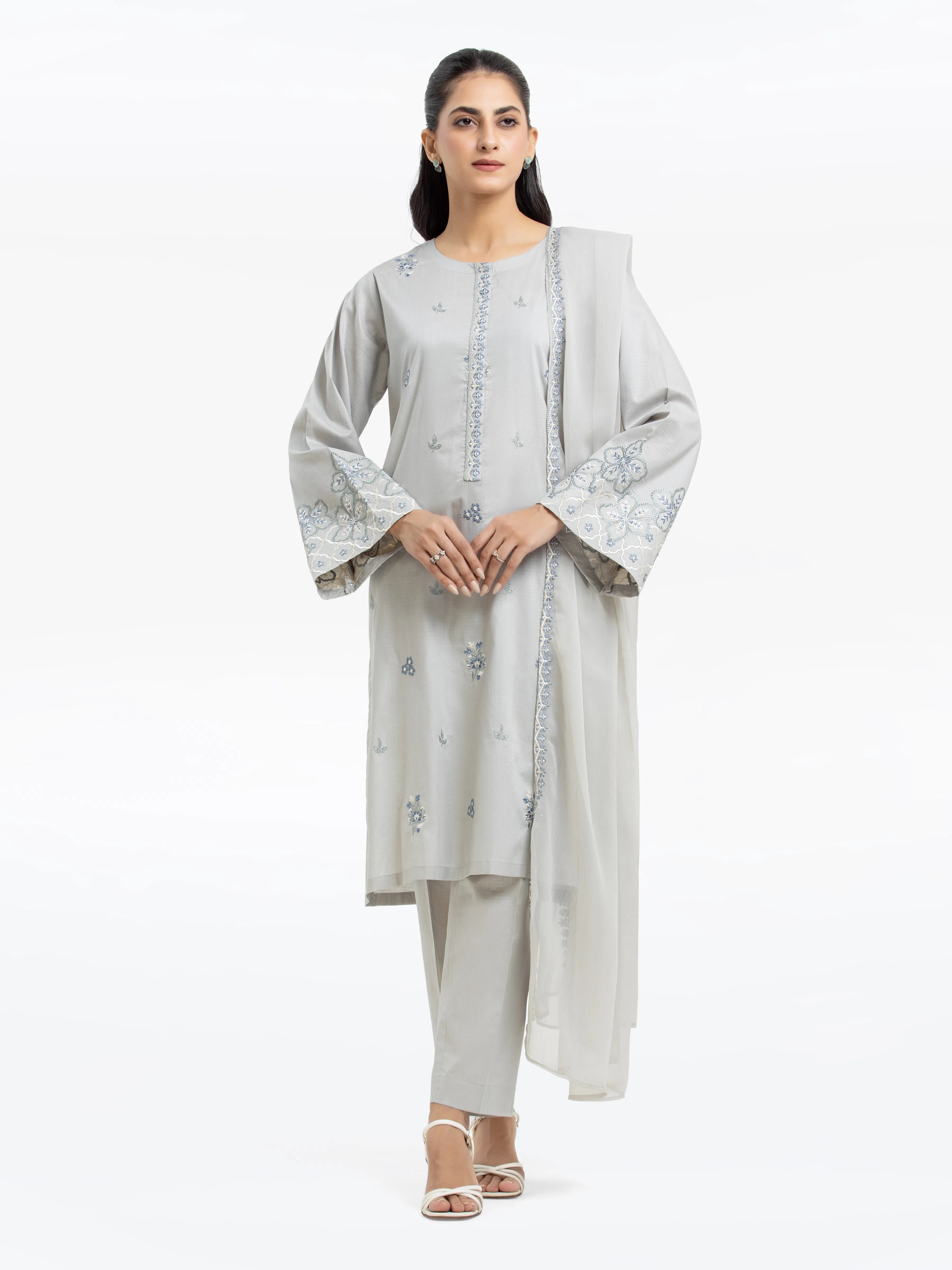 Pret 3Pc Embroidered Dobby Suit - EWTKE24-81327-3P