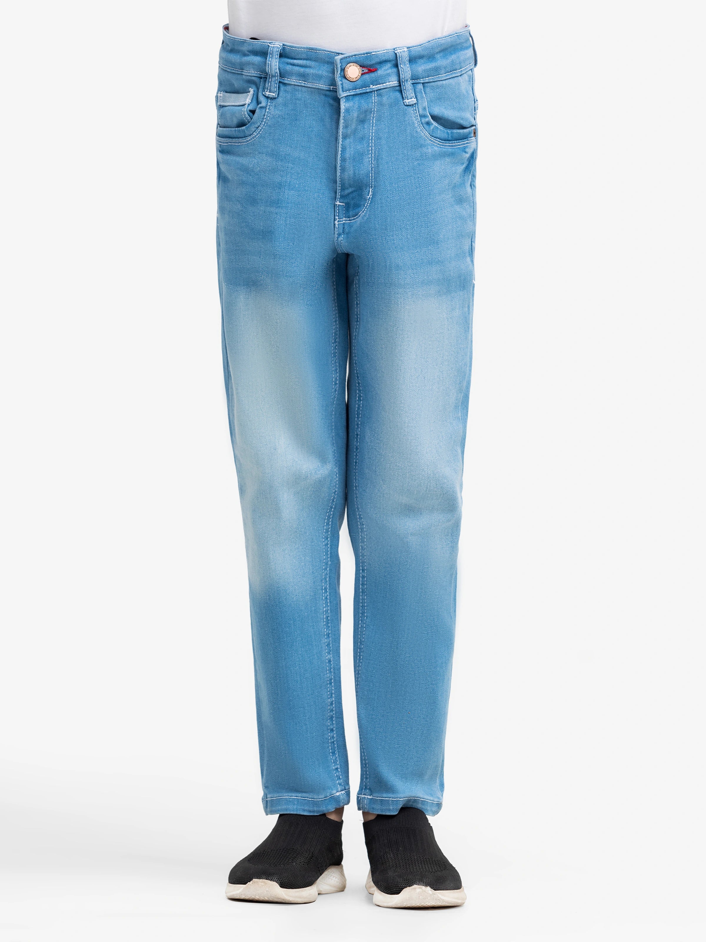 Boy's Light Blue Denim Pant - EBBDP5-005