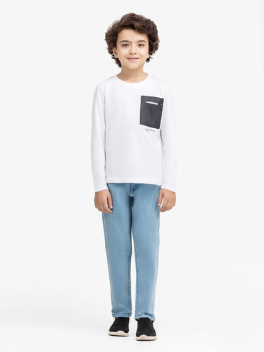 Boy's Light Blue Denim Pant - EBBDP5-003