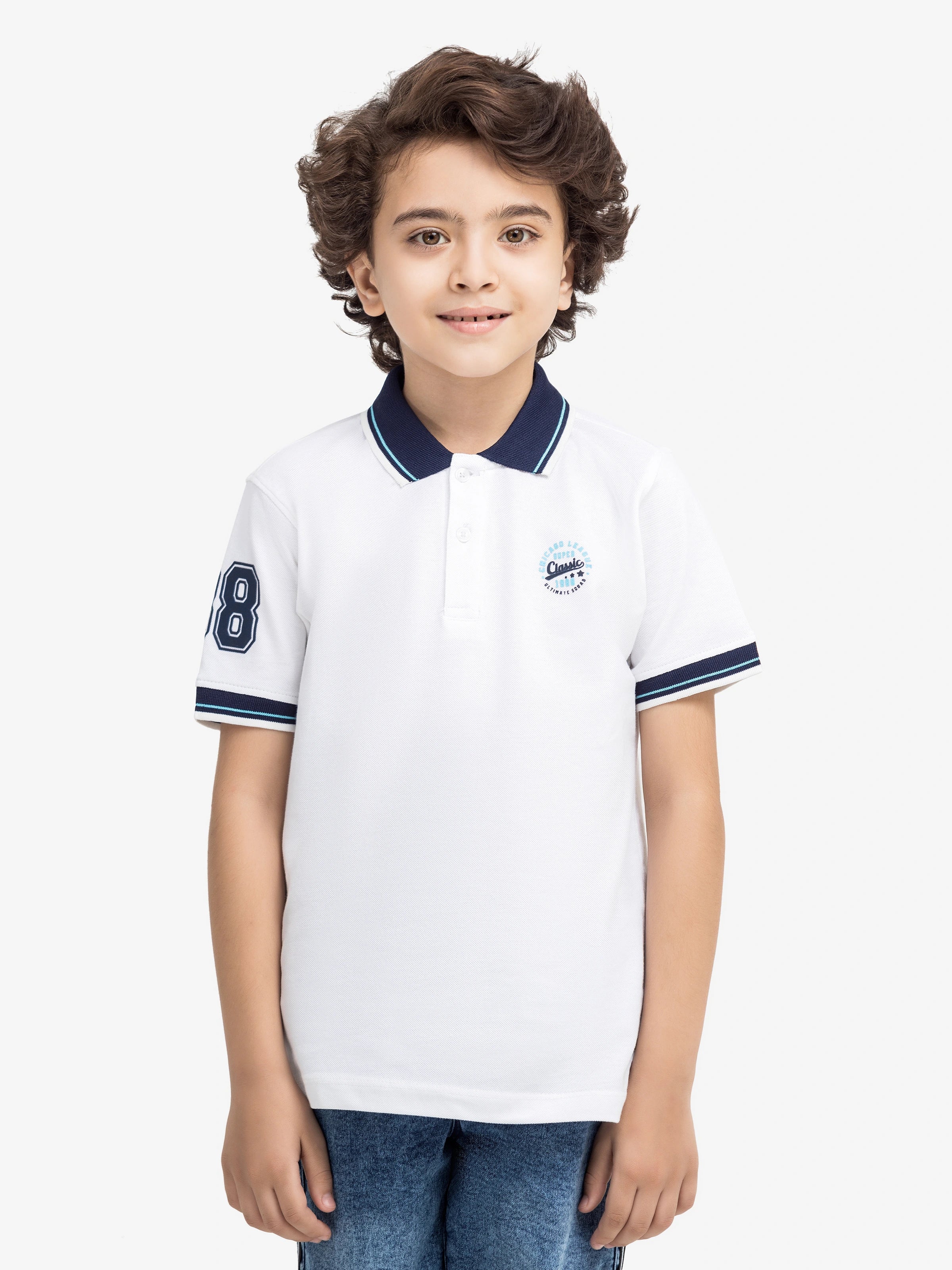 Boy's White Polo Shirt - EBTPS24-027