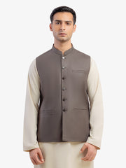 Men's Olive Waist Coat - EMTWCP5-35973