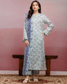 Unstitched Grey & Blue Printed Lawn 3 Piece - EWU5A1-35039-3P