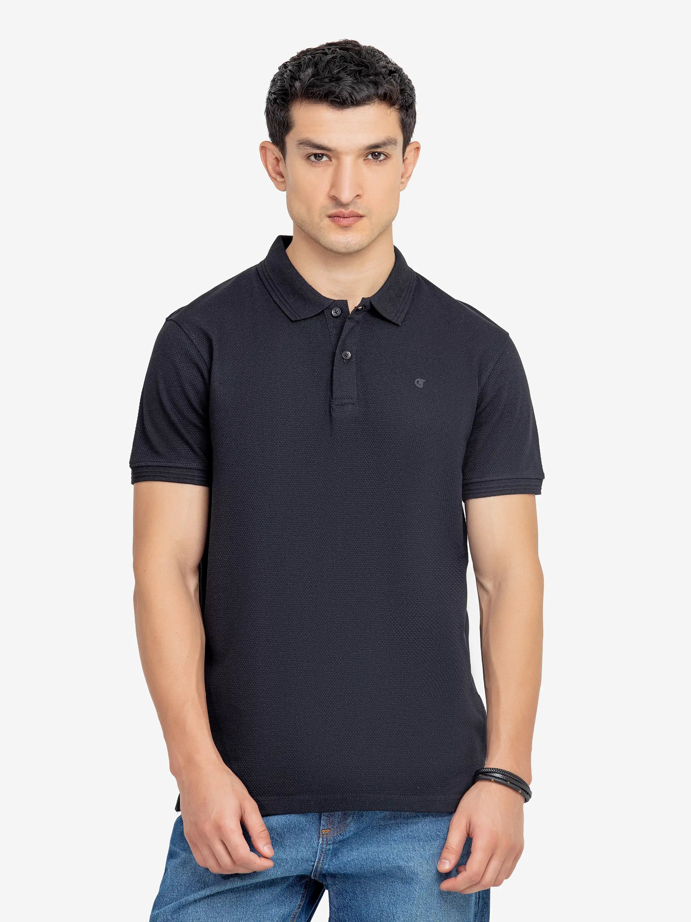 Men's Black Polo Shirt - EMTPS5-061