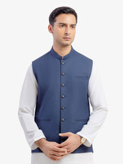 Men's Navy Blue Waist Coat - EMTWCP5-35984