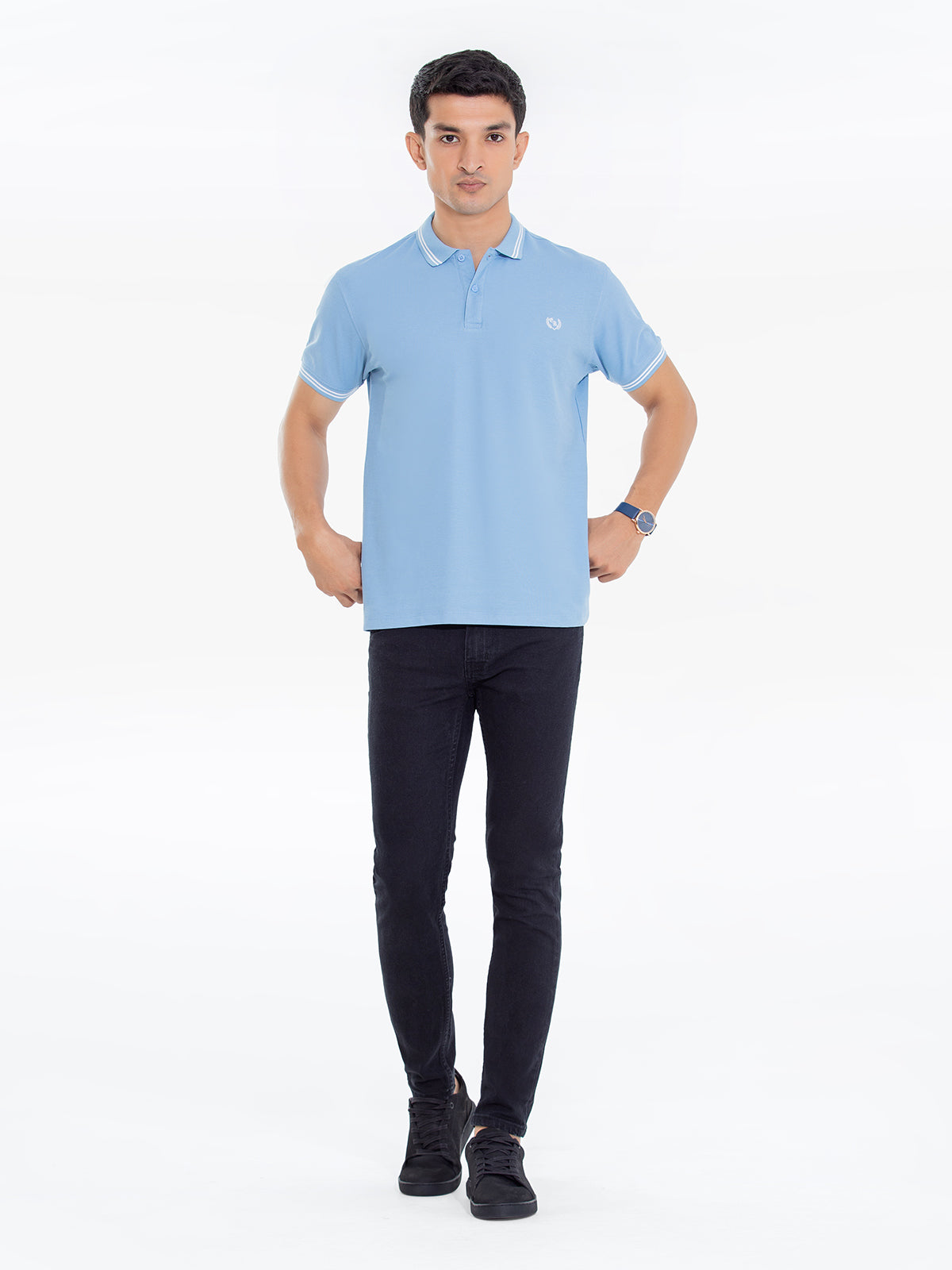 Men's Teal Blue Polo Shirt - EMTPS24-031