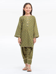 Girl's Khaddar Co-ord Set - EGTKP24-70788ST
