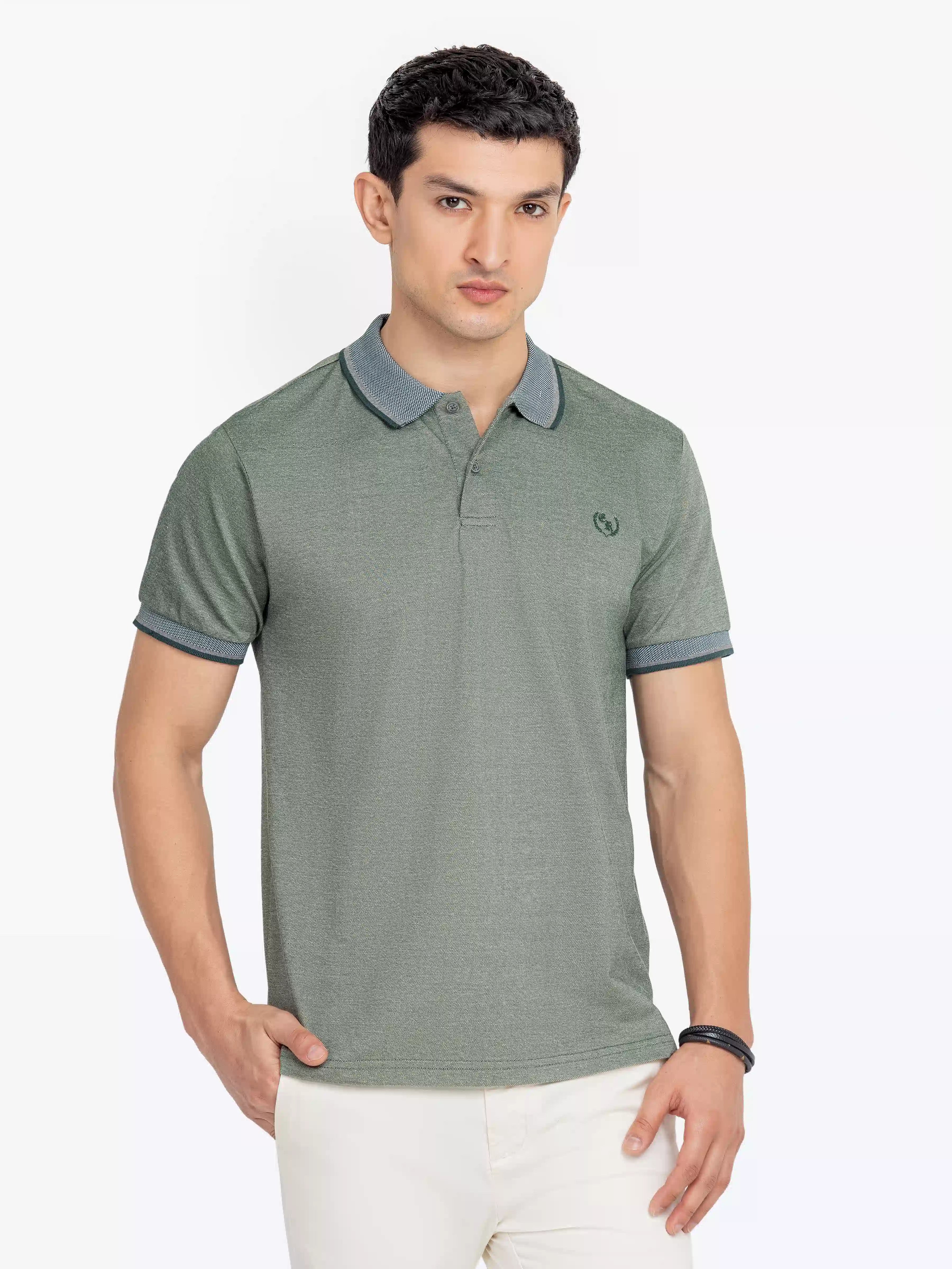 Men's Green Polo Shirt - EMTPS24-057