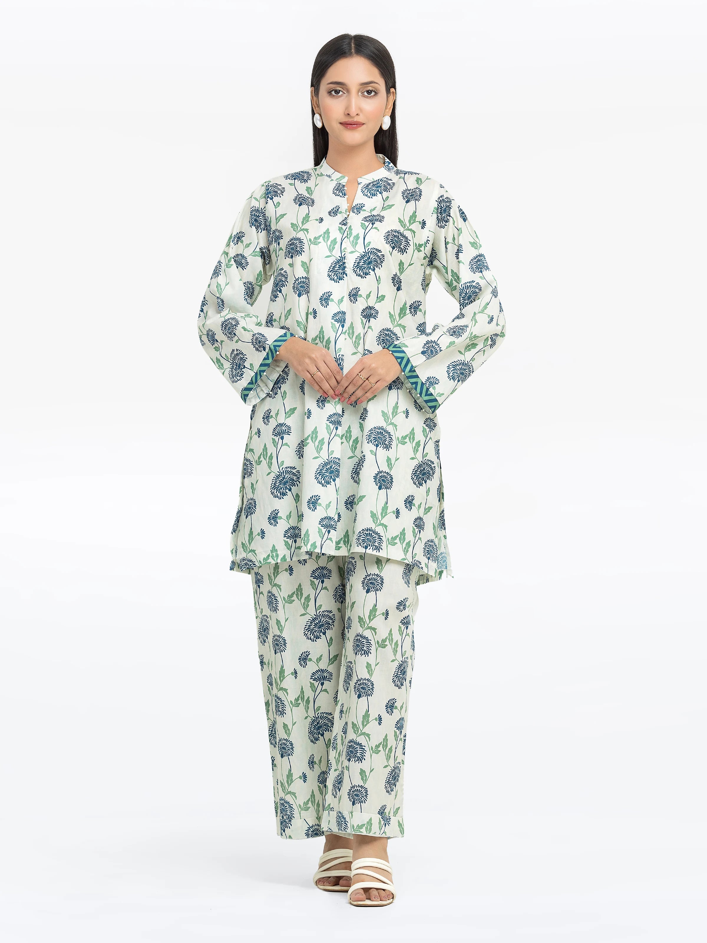 Pret 2Pc Printed Cambric Co-Ord Set - EWTKP5-81669ST