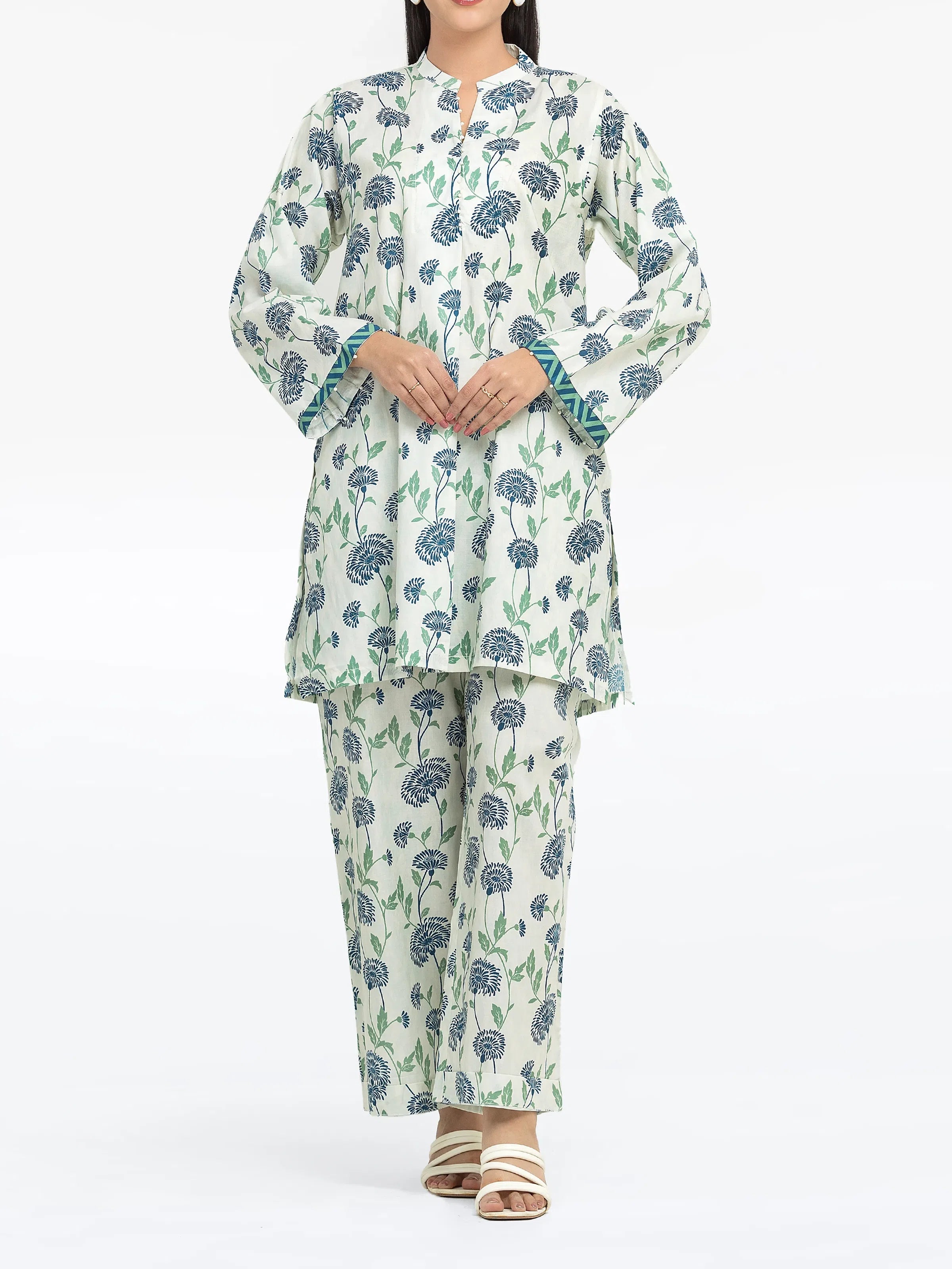 Pret 2Pc Printed Cambric Co-Ord Set - EWTKP5-81669ST