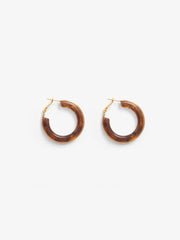 Twisted Hoop Brown Earrings - EAWE5-139