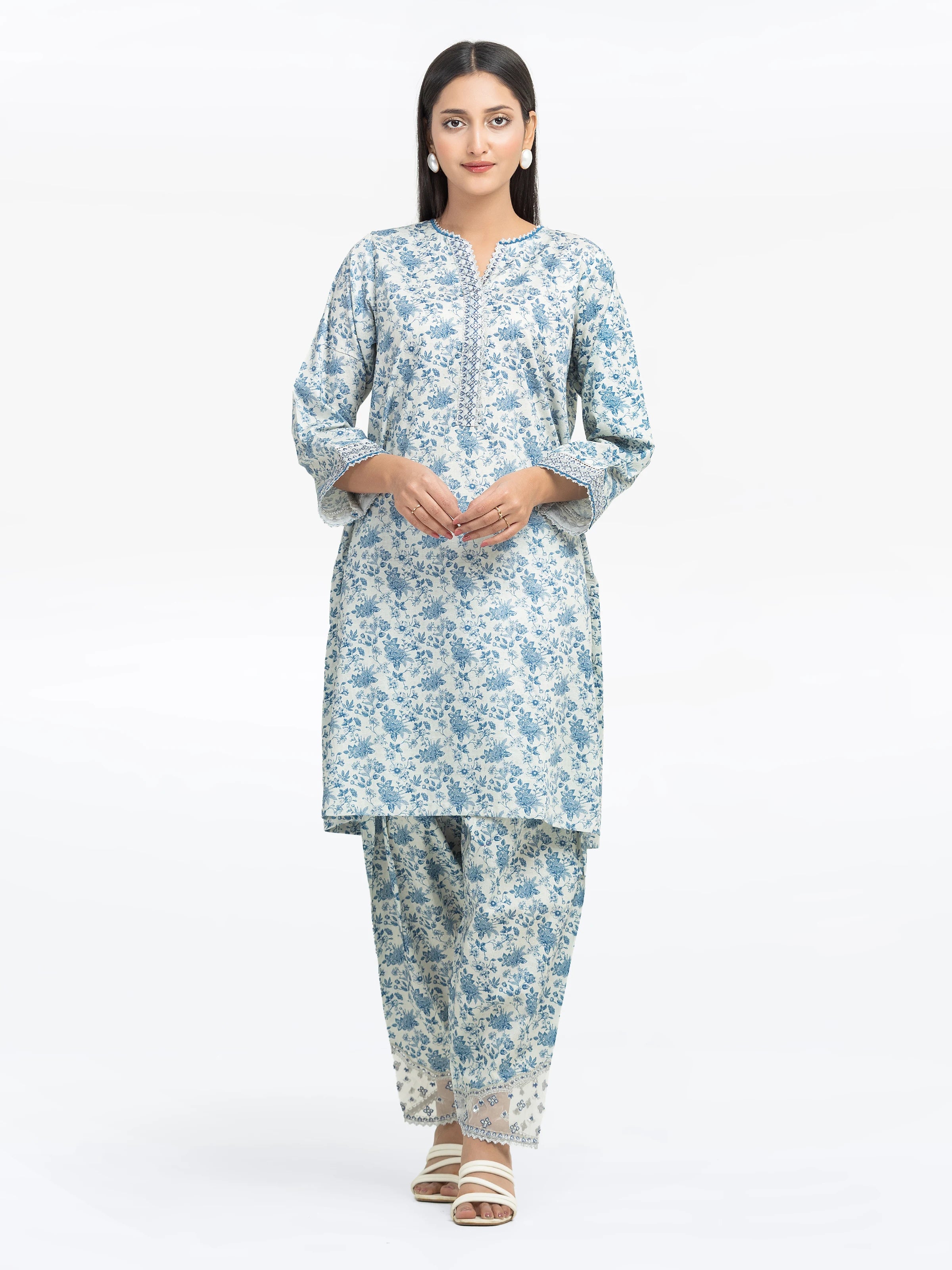 Pret 2Pc Embroidered Dobby Co-Ord Set - EWTKE24-81347ST