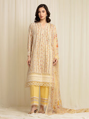 Unstitched Embroidered Cambric Suit - EWU6V2-33512-3P