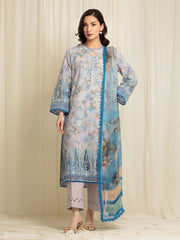 Unstitched Embroidered Cambric Suit - EWU6V2-33513-3P