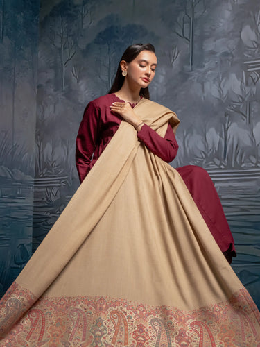 Pashmina Jacquard Zari Shawl - EWMS5-009