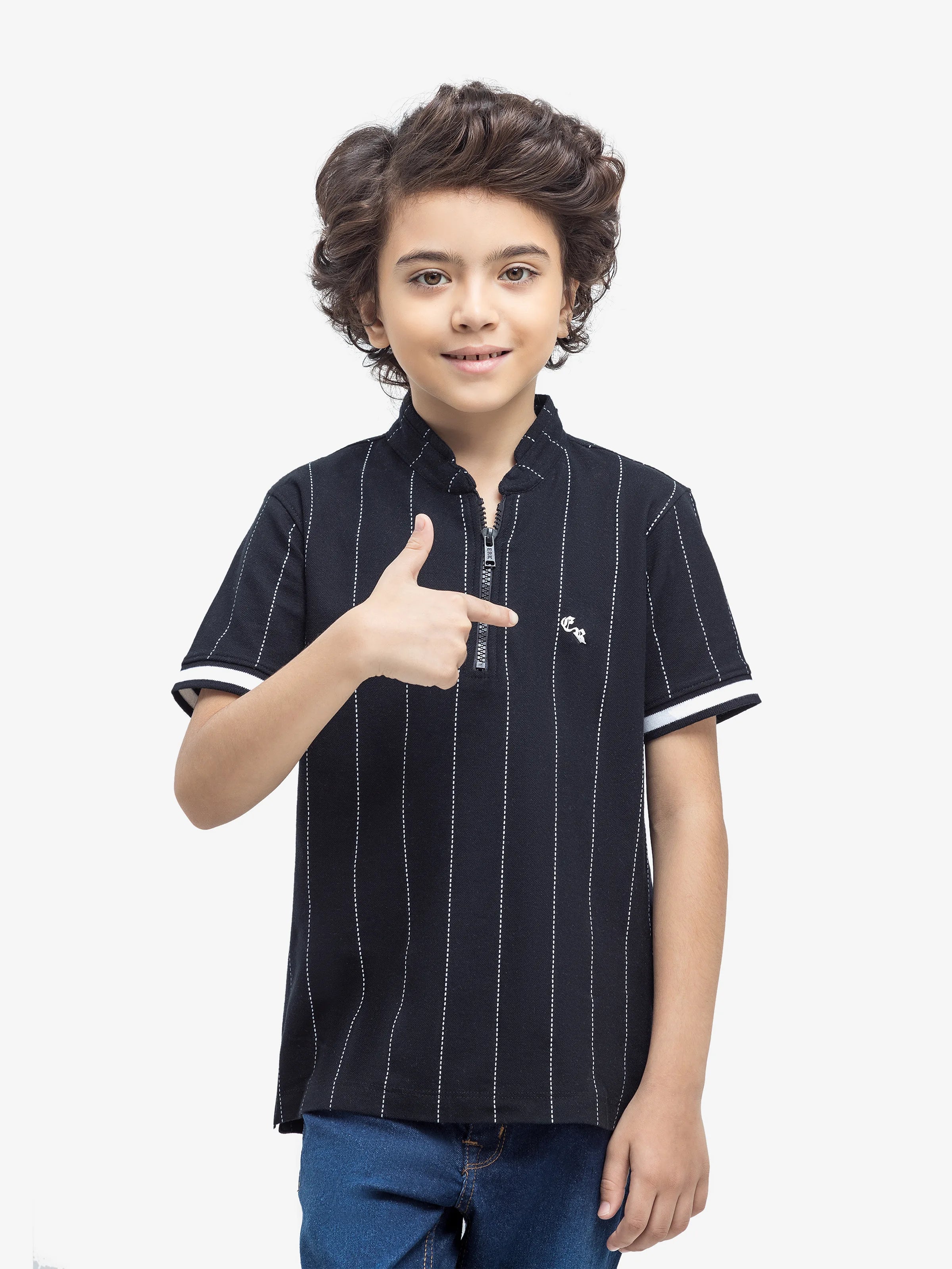 Boy's Black Polo Shirt - EBTPS24-078