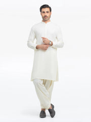 Men's Cream Kurta Shalwar - EMTKST5-99537