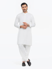 Men's Off White Kurta Shalwar - EMTKST5-99552