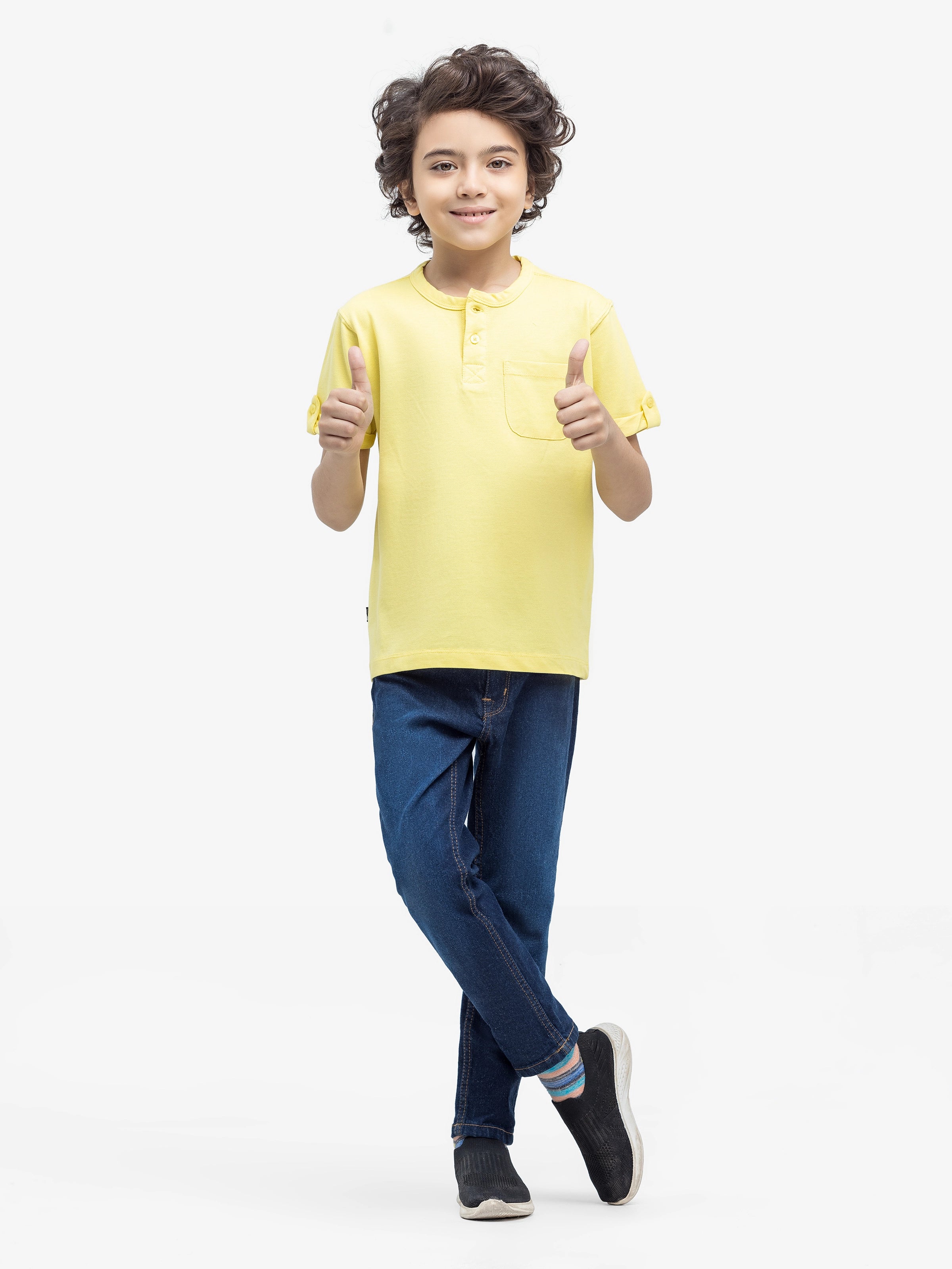 Boy's Light Yellow T-Shirt - EBTTSH24-084