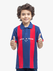 Boy's Red & Blue Polo Shirt - EBTPS24-005