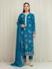 Unstitched Embroidered Karandi Suit - EWU6V22-32093-3P