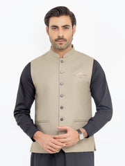 Men's Khaki Waist Coat - EMTWCP5-35949