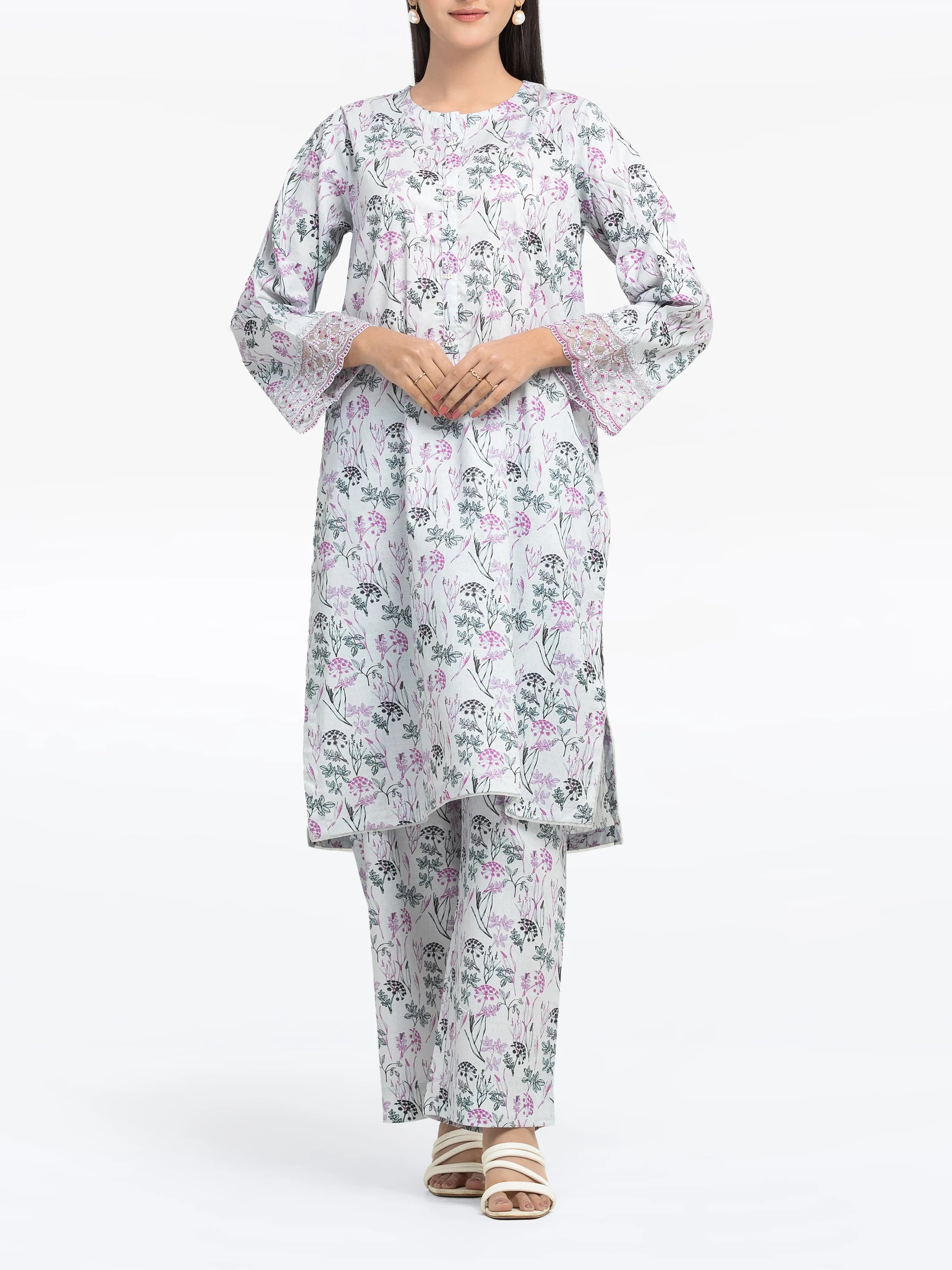 Pret 2Pc Embroidered Dobby Co-Ord Set - EWTKE24-81345ST