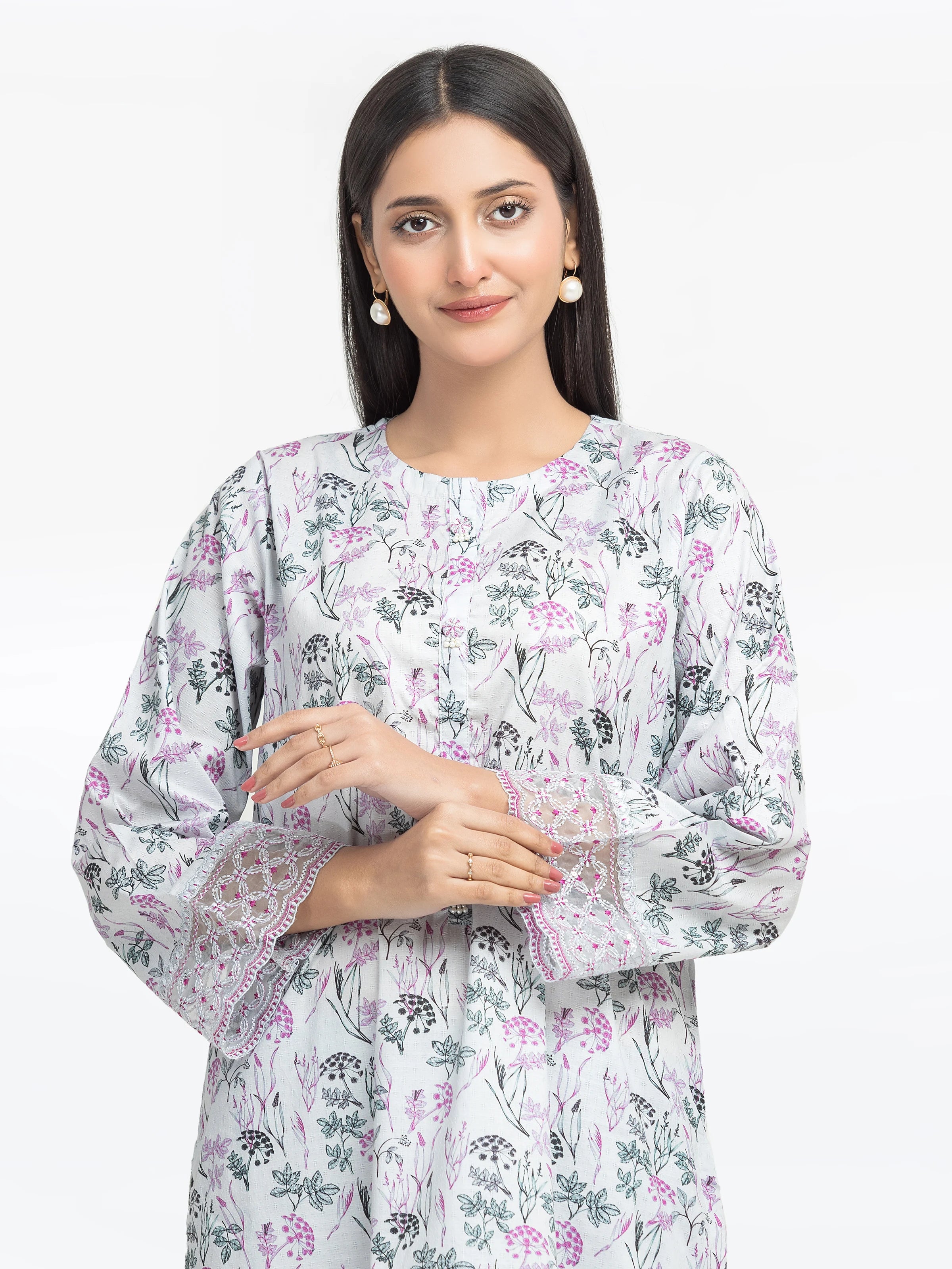 Pret 2Pc Embroidered Dobby Co-Ord Set - EWTKE24-81345ST