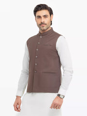 Men's Brown Waist Coat - EMTWCP5-35944