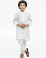 Boy's Off White Kurta - EBTK25-3991