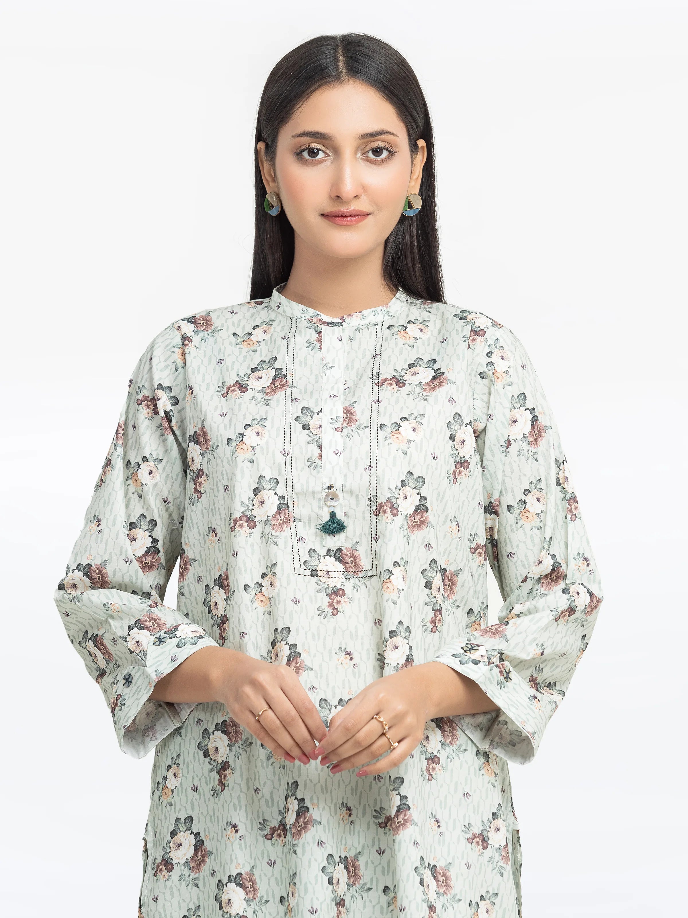 Pret 2Pc Printed Cambric Shirt Trouser - EWTKP5-81666ST