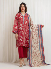 Printed Lawn Suit - EWU6A1-36696-3P