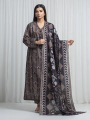 Printed Khaddar Suit - EWU6A3-37031-3P