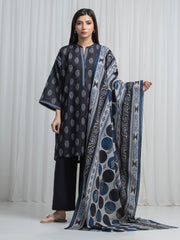 Printed Khaddar Suit - EWU6A3-37028-3P