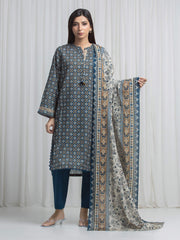 Printed Khaddar Suit - EWU6A3-37010-3P